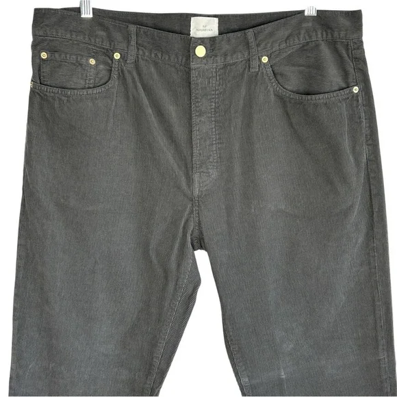 Sid Mashburn Corduroy Pants Mens 40X32 Button Fly Straight Leg Mid Rise Gray